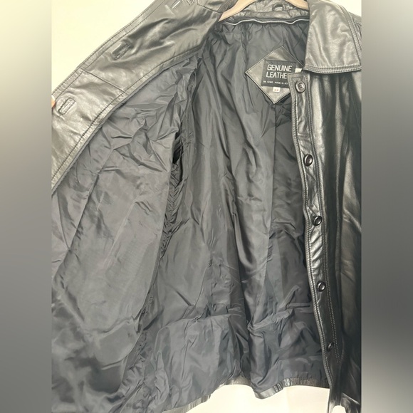 Vintage Geniune Leather Oversized Jacket size xl - Picture 5 of 7